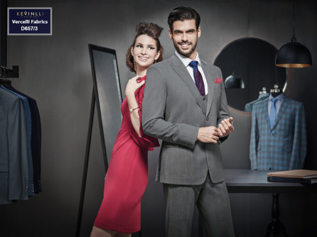 Suit Nam Đẹp Italy 95% Wool -D567/3 - Xám - Cổ Ve Ngược - 1 Nút